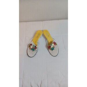 Sam And Libby Strappy Heeled Sandals Floral Detail Sz 7 38